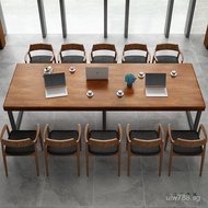 Negotiation Solid Wood Table and Chair Conference Table Computer Desk loft Simple Modern Workbench L