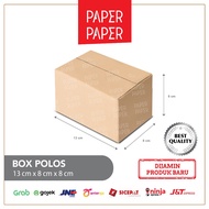 Plain 13X8X8 Cardboard Box - New -