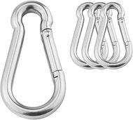AOHO MOOON 3.1 Inch M8 Stainless Steel Spring Snap Hook, Holds to 396lb/180kg (Max) for Gym,Exercise
