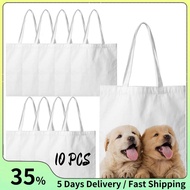 Sublimation Tote Bags Blanks 15 X 13 Inch Polyester Canvas Tote for DIY Crafting Heat Transfer Bag f