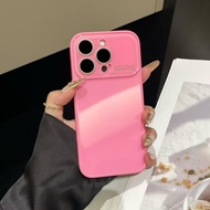 Women's Hot Fashion Big Window Small Fresh Froster Bumper Glass Lens Film Case for Apple Ip IPhone 1