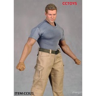 CCTOYS 1/6 Soldier CC021 Strong Body Slim-fit Short-sleeved Muscle Men's Skinny T-shirt Ready Stock