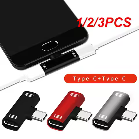 1/2/3PCS 3 In 1 USB C To Type-C Adapter USB Type C Charging Cable Charger Earphone Converter For Xia