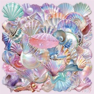 50Pcs/Set ✿ Shell Conch Starfish Pearl Series 02 PET Stickers ✿ Waterproof DIY Fashion Kids Rewards 