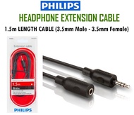 Philips Headphone Extension Cable 1.5meter/5meter[3.5mm (M) -2.5mm (F)],High Purity Copper Conductor for reliable signal