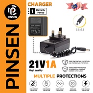 PINSEN Fast Charger Cordless Electric Drill Rechargeable Battery Fit Most Battery (21V 1A)