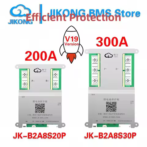 jikong bms JK-B2A8S20P CANBUS 100A 200A 300A 4S 5S 6S 7S 8S 12V 24V battery with 1A 2A active balanc
