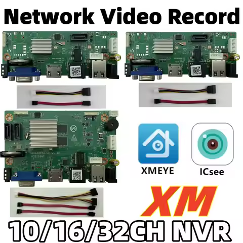 10/16/32CH*4K H.264/H.265 Network Digital Video Recorder NVR ONVIF ICsee XMEYE RTSP Face Motion Dete