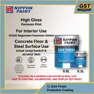 1L Nippon Paint EA4 Epoxy Lantai Simen Cat Lantai Simen Kalis Air Cat Expoxy Lantai Cat Mozek Tandas