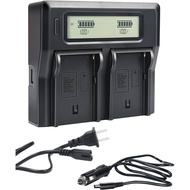 [KingMa] FW50 Dual LCD Battery Charger with AC/DC Power Input for Sony NP-FW50 | FW-50 Batteries