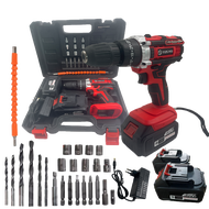 TOSYOสว่านไร้สาย สว่าน 239V 3 ระบบ มีระบบกระแทก เจาะปูน แบตเตอรี่ Li-ion อย่างดี 2 ก้อน พร้อม ดอกสว่