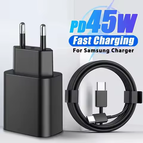 PD 45W USB C Charger Super Fast Charger For Samsung Galaxy S23 S24 Ultra Note 20 Type C Cable Quick 