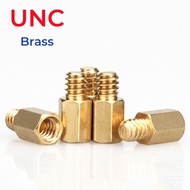 UNC 6#-32X6.4+4mm Brass Motherboard Standoffs For Atx Computer Case Motherboard Female Male Standoff