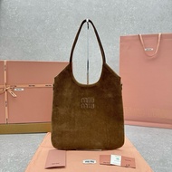 Authentic Grade | ᴍɪᴜ ᴍɪᴜ Ivy Cocoa Brown Suede Leather Tote 5BG231