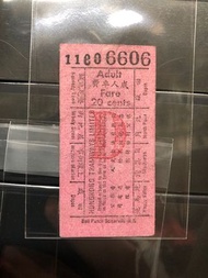 早期 D 字母 電車車票