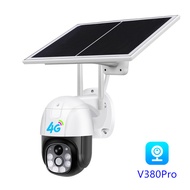 V380pro Outdoor Solar Energy4G Monitor Camera Night Vision Full Color HD Smart Low Power Consumption