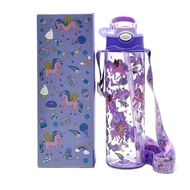 Unicorn Water Bottle for Kids 680 mL 22fl oz Tumbler with Fun Character Design and Strap for Girls