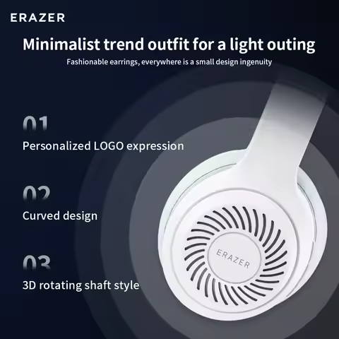 ERAZER QT01 Bluetooth 5.4 Wireless Headset Noise Cancelling Stereo Sound Lightweight Comfort 8h Batt
