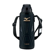 ZOJIRUSHI Mizuno Water Bottle Stainless Steel Cool Sports Bottle Direct Drinking 1.0L One Touch Open Type Black SD-FX10-BA [Direct From JAPAN]