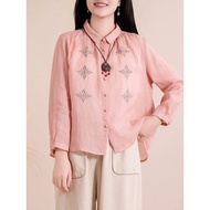 Women's Casual Long Sleeve Cotton Shirt - M to 4XL