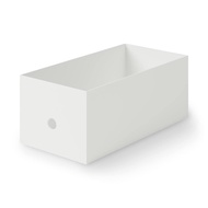 [Japan] MUJI Recycled Polypropylene File Box, Standard Type, Wide, 1/2", White Gray, Approx. 15cm W 