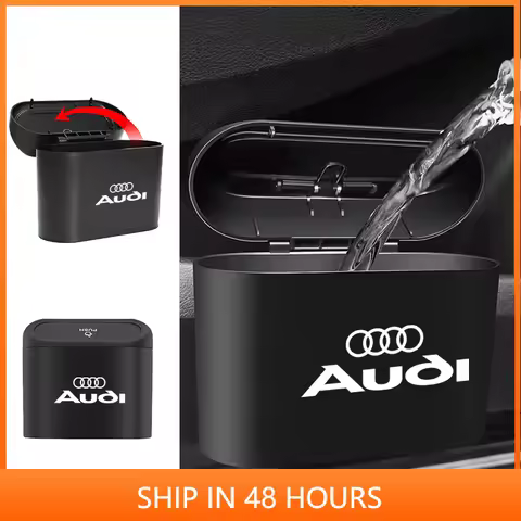 Car Trash Bin Hanging Vehicle Storage Box for Audi A3 A4 B8 8P B9 8V B6 A5 B7 A1 A6 C6 Q3 Q5 C7 8I k