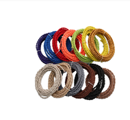5M/pack 2 Core Electrical Wire Vintage Twisted Fabric Cable Woven 0.75mm*2 Cord Textile Cable Pendan
