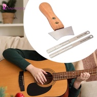 [Menolana] Fingerboard Fret Protector Stainless Steel Cleaning Tool Guitar Fret Ruler for Electric G