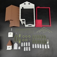 new 1/87 HO Scale Church House Model Miniature Building Model Sand Table Train Scene layout Assemble