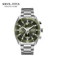 Solvil et Titus Modernist Chronograph Quartz in Green Dial and Stainless Steel Bracelet Men Watch W06-03331-002