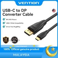 Vention USB-C to DisplayPort Cable 8K@60Hz 6.6ft/2m Braided DP 1.4 Cable for Laptop PC Monitor MacBo