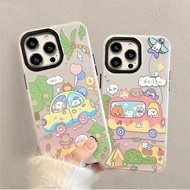 Cartoon Bus For oppo a31 a3s a17 a5s a53 a54 a15 a57 a95 a76 a96 TPU Anti-Fall Transparent soft case