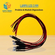 LED lamp 2 cables 3 mm 5 mm 12V ice blue