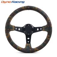 Racing Car Camouflage Suede Camo Steering Wheel Depth 92mm Diameter 350mm Auto Pro Zone