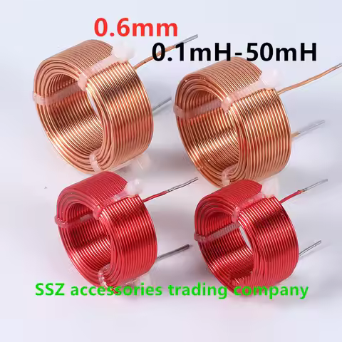 0.6mm air core inductor 0.1mH-50mH custom oxygen free copper inductor coil frequency divider 0.1mH-5