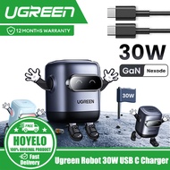 Ugreen Robot 30W USB C Charger GaN PD Fast Charger Block Compact Wall Charger Power Adapter