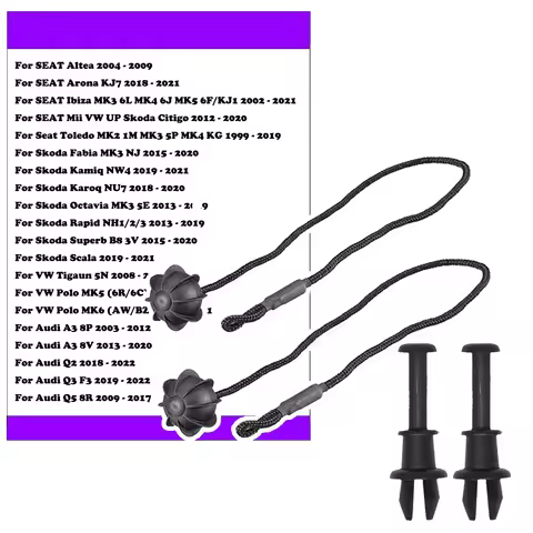 For Audi A3 8P 8V 2003 - 2020 Q2 Q3 F3 Q5 8R Rear Trunk Cargo Parcel Shelf String Clips Holder Pivot