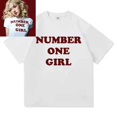 Rosé New Album Number One Girl Same T Shirt Men/women Clothing Harajuku Tops Y2k Unisex High Quality