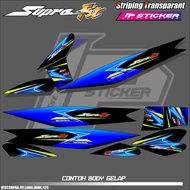 SUPRA FIT LAMA (COD) STIKER STRIPING MOTOR HONDA SUPRA FIT LAMA - STIKER LIST SIMPLE DESAIN RACING