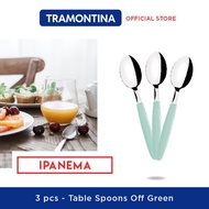 Tramontina Spoons - 3 Pcs Table Spoons Ipanema Off Green