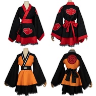 Anime Naruto Akatsuki Cosplay Costume Kimono Dress Ninja Outfit for Women Girls Halloween Carnival P