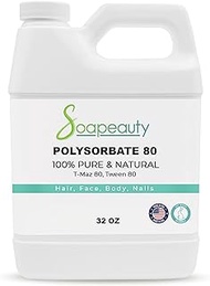 POLYSORBATE 80, T-MAZ 80, TWEEN 80 | 100% Pure Cosmetic Grade Solubilizer Surfactant & Emulsifier | 