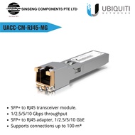Ubiquiti Unifi UACC-CM-RJ45-MG 10G SFP+ to RJ45 Transceiver Module Adapter [Model:UACC-CM-RJ45-MG] -