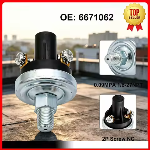 Hydraulic Oil Pressure Sensor Switch 6671062 for Bobcat Loader 443 540 542 543 2P (2 Screw Termials)