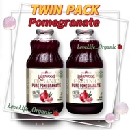 [TWIN PACK ] LAKEWOOD Organic Pure Pomegranate Juice 946ML X2 Exp:3/2027