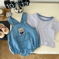 NT baby (สินค้าพร้อมส่ง)ชุดเด็กผู้ชาย เด็กผู้หญิง เสื้อผ้าเด็กอ่อน จั๊มสูทรอมเปอร์ แขนสั้น เสื้อ+เอี