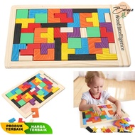 Wooden Intelligence Tangram Tetris Puzzle Toy