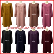 B2437 COLOR PART 1: BLOUSE SARA ANN FURSAN LABUH SAIZ 42-55