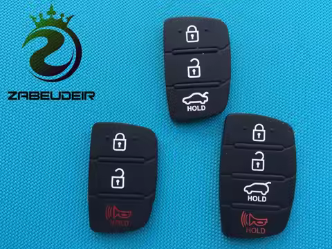 1Pc Of New 3 3+1 2+1 Buttons Replacement Rubber Key Pad For Hyundai Ix35 Mistra Santa Fe I40 I20 Fli
