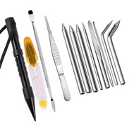 12 Pieces Paracord Fids Accessories Stainless Steel Lacing Needles with Marlin Spike